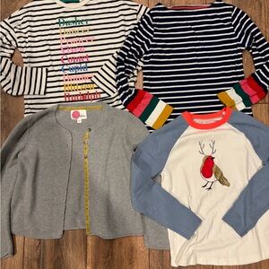 Mini Boden 8/9 LOT. Striped Kids Long Sleeve Shirt